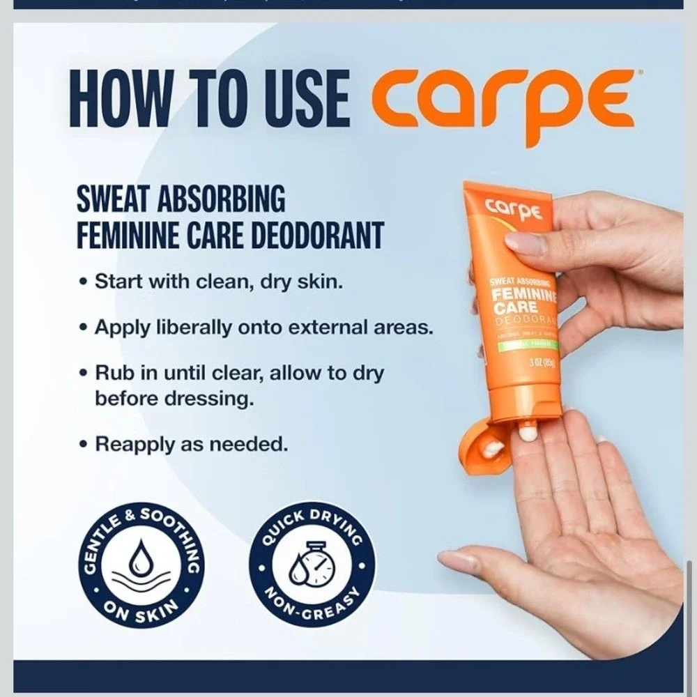 NWT Carpe Orange Feminine Care Deodorant - vanilla peach
